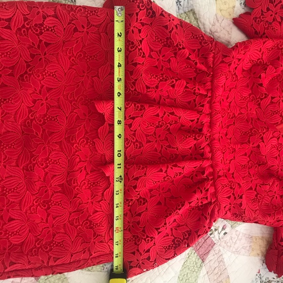 Red lace peplum dress - Picture 11 of 11